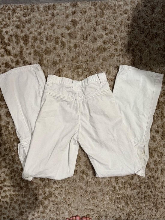 Zara Pants - Zara White Wide-Leg Cargo Trousers